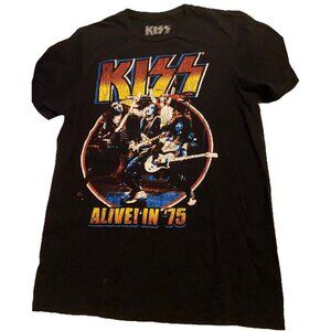 Kiss Alive In '75 Rock Band Adult Size Small Shirt
